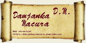 Damjanka Macura vizit kartica